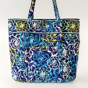 Vera Bradley Katalina Blues Large Floral Quilted Tote NWT